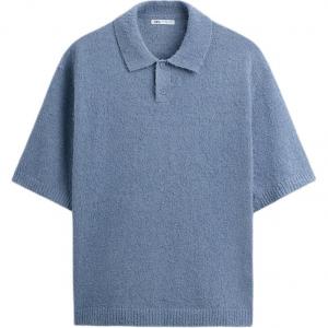 Рубашка поло мужская небесно-голубая Zara, голубой
