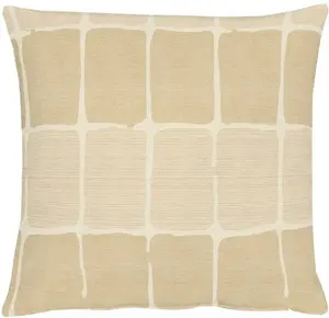 АПЕЛЬТ декоративная подушка "Monte", чехол без наполнения, 1 шт APELT 49х49 см, цвет natur + gemustert