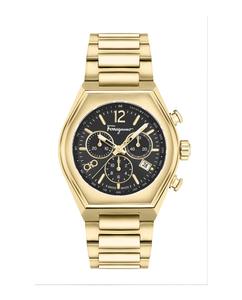 Часы Ferragamo Tonneau Chrono Salvatore Ferragamo, цвет ip yellow gold