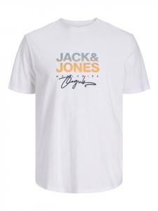 JACK & JONES PLUS Футболка ярко-белого цвета