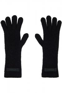 Перчатки из грубой зернистой ткани Jacquemus, черный