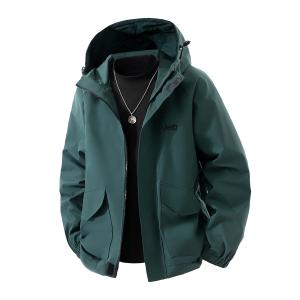 Тренч Unisex с капюшоном Moderate Soft Shell Jeep, peacock зеленый