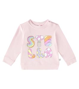 Детская хлопковая трикотажная толстовка Stella McCartney Kids, розовый