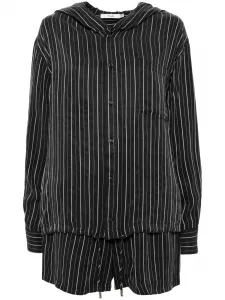 Комплект из топа и шортов в полоску B+Ab, черный