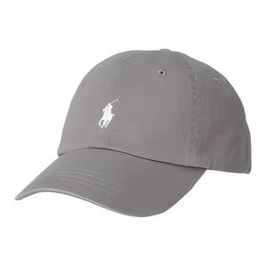 Polo Ralph Lauren Бейсболка с вышитым логотипом и изогнутым козырьком, Perfect Grey/White Gray