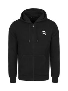 Толстовка с капюшоном на молнии Karl Lagerfeld, черный