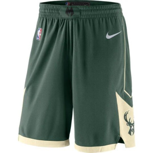 Шорты NBA Milwaukee Bucks Icon Swingman Nike, цвет Rot/Mehrfarbig/Weiß