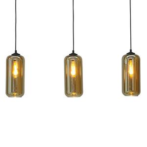 Подвесной светильник Masterlight Quinto I, дымчатое стекло / сталь - 3-световые