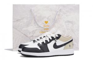 Air 1 нескользящие устойчивые к истиранию низкие детские баскетбольные кроссовки подростки Jordan, серый/белый