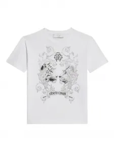 Футболка с принтом Roberto Cavalli, белый
