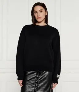 Шерстяной свитер loose fit Dkny, черный