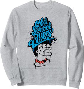 Толстовка с граффити «Симпсоны» с изображением Мардж из сериала «Правила старой школы», серая The Simpsons