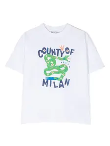 Футболка с принтом Marcelo Burlon County Of Milan Kids, белый