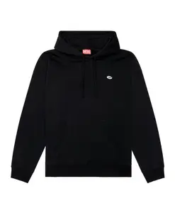 Толстовка из органического хлопка с овальной нашивкой Diesel, черный