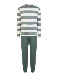 Phil & Co. Berlin Пижама длинная 'Monday' в зеленом цвете