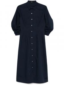 Theory платье миди со сборками, синий