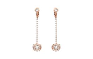 Swarovski Серьги-клипсы для женщин Rose Gold
