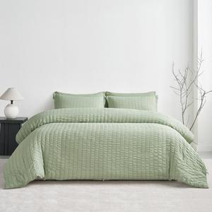 UJNHGQ Комплект постельного белья из пике светлого зеленого цвета Light Green