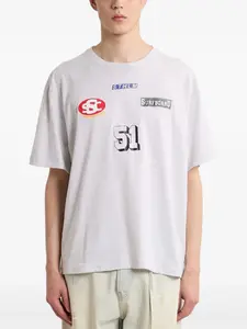 Футболка оверсайз с графичным принтом Stockholm Surfboard Club, серый