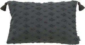 Done. декоративная подушка "Луиза", однотонная, на молнии, чехол без наполнителя, 1 шт 45х45 см, цвет anthrazit + unifarben