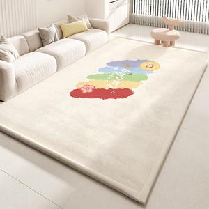 Budis Ковер 200х250 см для гостиной, утепленный плюш, детский игровой мат Rainbow Dream, бархатная поверхность