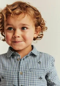 Рубашка в клетку с ягодным мотивом Newbie, Blue