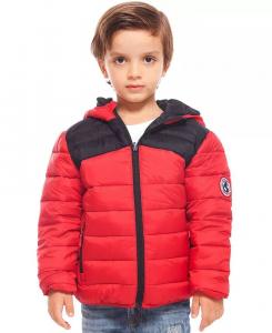 Двусторонняя легкая куртка-пуховик для мальчиков Rokka&Rolla, красный