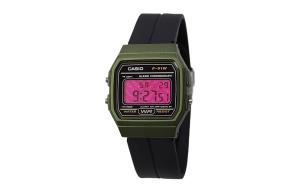 CASIO Кварцевые часы Retrofit Series с силиконовым ремешком, мужские часы с черным циферблатом