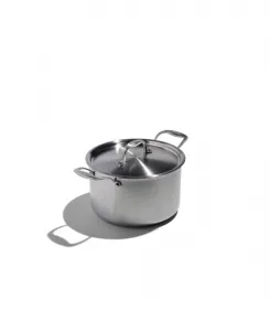 Кастрюля X Eater из 5-слойной нержавеющей стали объемом 5 л (около 1,8 л) с крышкой Heritage Steel, серебряный