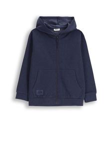 Куртка с капюшоном на подкладке и застежкой-молнией темно-синего цвета MOKIDA