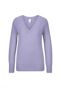 Кашемировый свитер с V-образным вырезом Madeleine, цвет hellamethyst