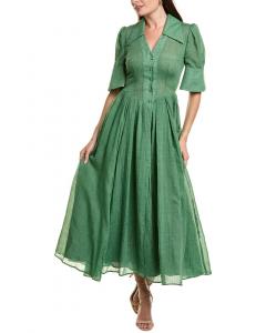 BGL плиссированное миди-платье, зеленый