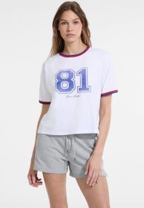 Футболка Guess Jeans Print T-shirt, Weiß/White