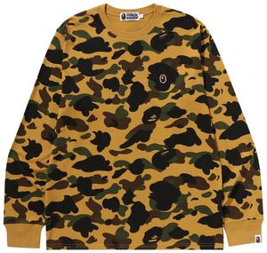Футболка с длинными рукавами BAPE 1st Camo One Point, желтая