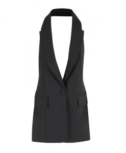 Черная куртка из шерстяной смеси Marella, черный