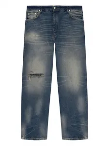 Джинсы с эффектом потертости Misbhv, синий