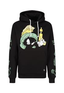 Толстовка с капюшоном looney tunes marsian marvin со стильным принтом looney tunes Re:Covered, черный