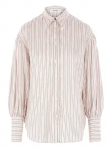 Рубашка Heidi в полоску с пышными рукавами phaeonia, белый