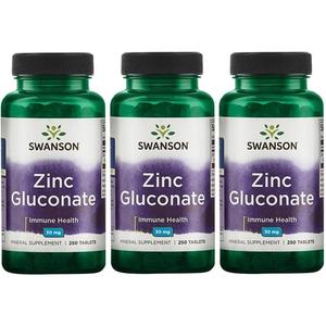 Минеральная добавка глюконат цинка 250 таблеток 30 мг Swanson