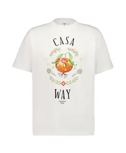 Футболка с короткими рукавами с оранжевым талисманом Casa Way Casablanca, белый