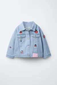 Куртка из денима hello kitty sanrio Zara, синий