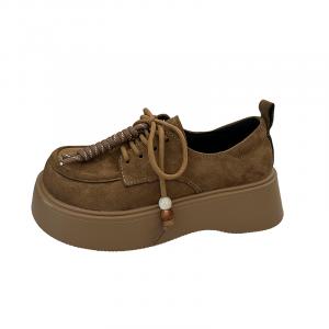 WUJI Лоферы женские тёмно-коричневые, кофе, цвет Coffee