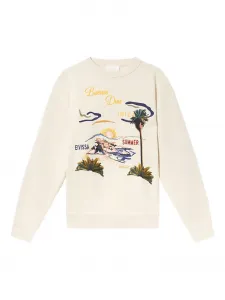 Толстовка Mikoy с вышивкой Marant, кремовый