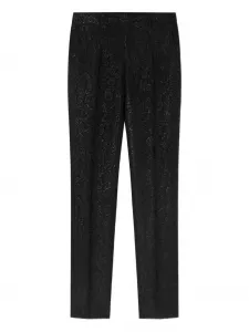 Брюки с леопардовым узором Versace, черный