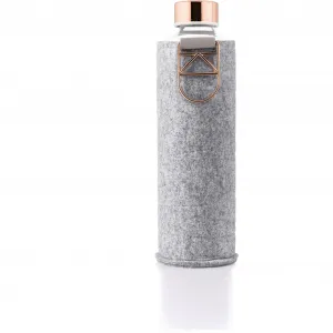 Бутылка для питья equa «Mismatch», боросиликатное стекло, с фетровой крышкой и металлической ручкой, цвет transparent-roségoldfarben