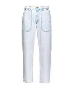 Прямые джинсы Moonwash из денима Pinko, синий