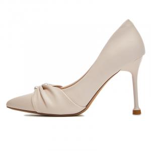 Тонкий каблук Женские туфли на высоком каблуке 5.5 см POOQ, бежевый
