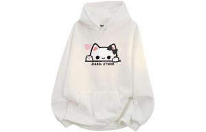 Толстовка Unisex Hooded Moderate Heavyweight ZIAREL, белый-heart kitten