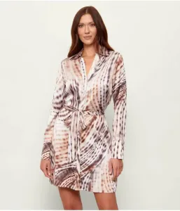 Атласное платье YSALINE Guess Jeans, бежевый