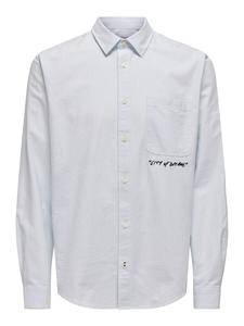 Повседневная рубашка Only & Sons Comfort fit Button Up Shirt ONSDrake, белый